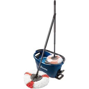 Set galeata cu storcator + mop + maner VILEDA Easy Wring Turbo Colors, albastru