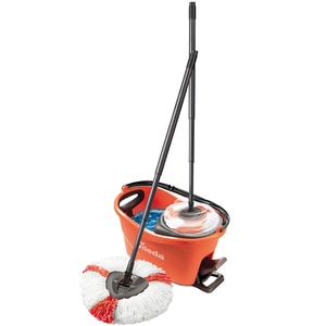Set galeata cu storcator + mop + maner VILEDA Easy Wring Turbo Colors, corai