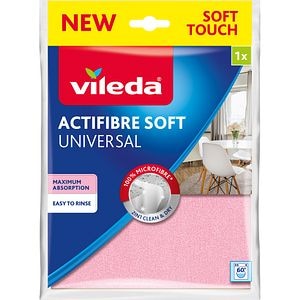 Laveta universala VILEDA Actifibre Soft, 29 x 29 cm, roz