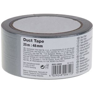 Banda adeziva pentru reparatii TESA, 10 m x 48 mm, argintiu