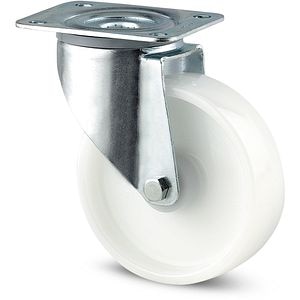 Roata pivotanta TENTE, poliamida, 100 mm, 200 kg, alb