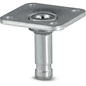 Placa prindere TENTE, otel, 38 mm, 50 kg, argintiu