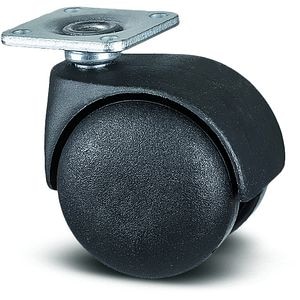 Roata pivotanta TENTE, polipropilena, 50 mm, 50 kg, negru