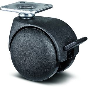 Roata pivotanta TENTE, polipropilena, 50 mm, 50 kg, negru