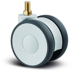 Roata pivotanta TENTE, cauciuc, 65 mm, 50 kg, gri