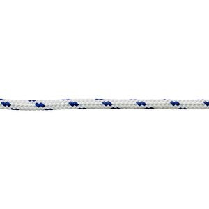Franghie impletita PES, 12 mm, 10 m, alb-albastru