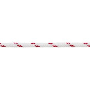 Franghie PP dublu impletita, 12 mm, alb-rosu