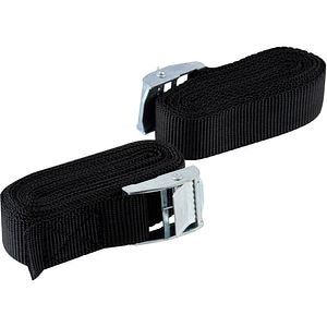 Set chinga de ancorare SUKI, cu catarama, 25 mm x 2.5 m, zinc, negru
