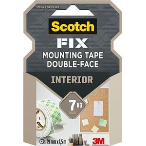 Banda montare 1.9 cm x 1.5 m Alb  Scotch