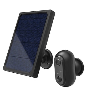 Camera IP Wireless exterior HAMA 176615, Full HD 1080p, Night Vision, baterie solara, negru