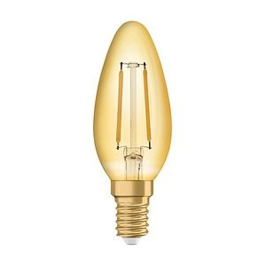 Bec LED decorativ, Osram, E14, 2.5W, 2500K, auriu