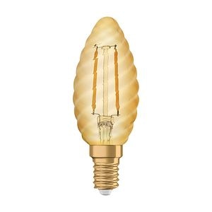 Bec LED decorativ, Osram, E14, 2.5W, 2400K, BW35, auriu