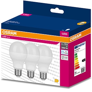 Set 3 becuri LED OSRAM, E27, 19W, 2452lm, lumina rece