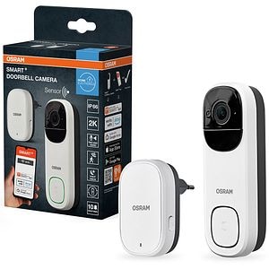 Sonerie video wireless OSRAM Smart+, 2K, 3MP, alb