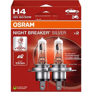 Bec auto Halogen OSRAM Night Breaker Silver, H4, 6000K, 19W, 12V, 1buc