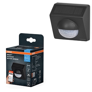Senzor de miscare OSRAM, IP65, Wi-Fi, incarcare solara, negru