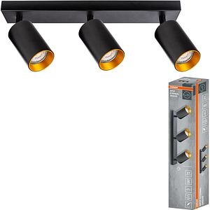 Spot OSRAM Eternal, 3 x GU10, 6W, LED, IP20, negru