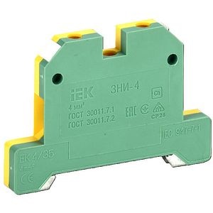 Clema sir IEK, 4mm2, galben-verde