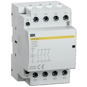 Contactor IEK, MKK21-25-40, 4P, 25A, alb