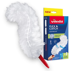 Pamatuf pentru praf VILEDA Flex & Catch, maner scurt + 2 rezerve