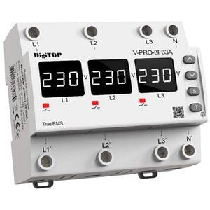 Releu protectie tensiune IEK V-PRO-3F63A, 63A, IP20, 400V