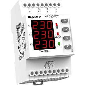 Releu protectie tensiune trifazat DIGITOP VP-380V DT, 6A