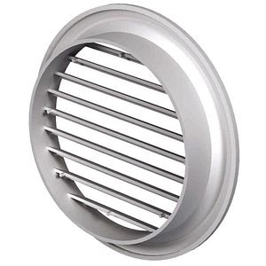 Grila ventilatie rotunda din plastic, 125 mm, alb 