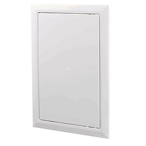 Usa de vizitare, alb, plastic, 150 x 200 mm • Vents