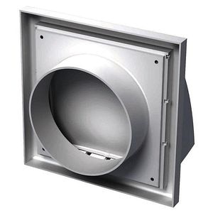 Grila ventilatie din plastic cu clapeta antiretur, 100 mm, alb 