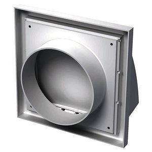 Grila ventilatie din plastic cu clapeta antiretur, 125 mm, alb 