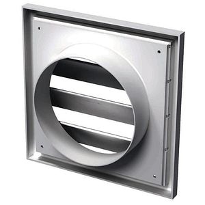Grila ventilatie din plastic cu jaluzele, 100 mm, alb 