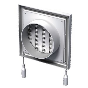 Grila ventilatie din plastic cu plasa insecte, 125 mm, alb 