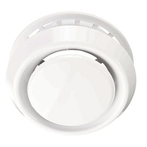 Anemostat cu flansa, 150 mm, culoare alb 