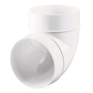 Cot PVC, unghi 90, diametru 125 mm, alb 