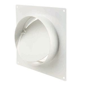 Conector cu valva antiretur si placa, 150 mm, alb 