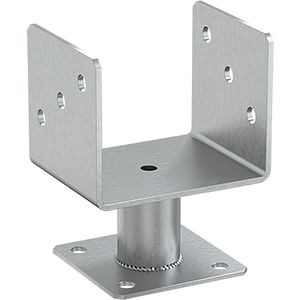 Suport stalp tip U DMX PMFU 120, 121 x 121 mm, grosime 4 mm, galvanizat