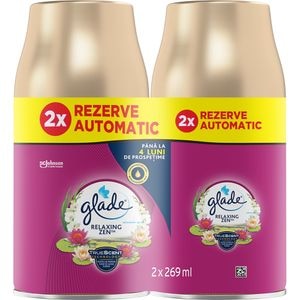 Pachet rezerve odorizant GLADE Automatic Relaxing Zen, 2 x 269ml