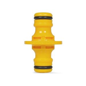 Conector furtun, cu dublu adaptor, plastic, gri • Hozelock