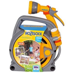 Rola derulator cu furtun si dispozitiv de stropit, 10 m • Hozelock