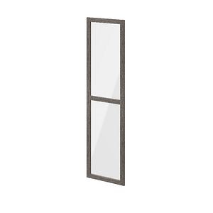 Usa dresing transparenta, sticla, gri stejar, 50 x 187 cm • GoodHome Atomia