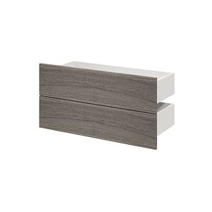 Sertar exterior, 35 x 75 cm Gri stejar 2 bucati • GoodHome Atomia