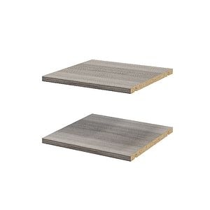 Pachet 2 rafturi, gri stejar, 37 x 35 cm • GoodHome Atomia