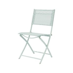 Scaun de gradina pliant GOODHOME Saba, 84.5 x 46.5 x 50 cm, otel si panza, verde