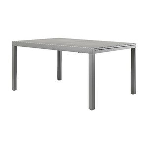 Masa de gradina extensibila, aluminiu si sticla, negru, dreptunghiulara, 6 persoane, 240 x 100 x 75 cm • GoodHome dallas