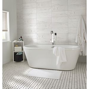 Faianta interior, alb, 60 x 20 x 0.88 cm, 1.08 mp, lucios • GoodHome Marble