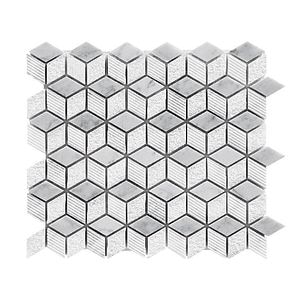Mozaic interior, gri, piatra naturala, 25.3 x 29.3 cm x 8 mm • GoodHome Marble