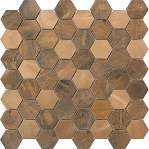 Mozaic interior, aramiu, otel inoxidabil,  29.9 x 29.6 cm x 8 mm • GoodHome Enaide