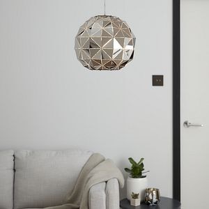 Lustra tip pendul, Argintiu, 28 W, 1 x E27 • GoodHome Edasich