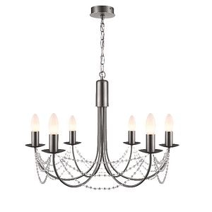 Lustra, Argintiu, 28 W, 6 x E14  GoodHome Suhel