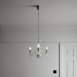 Lustra tip pendul, Argintiu/Transparent, 40 W, 3 x E14 • GoodHome Gacruz